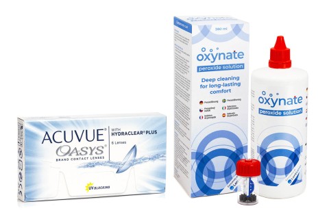 Acuvue Oasys (6 linser) + Oxynate Peroxide 380 ml med etui