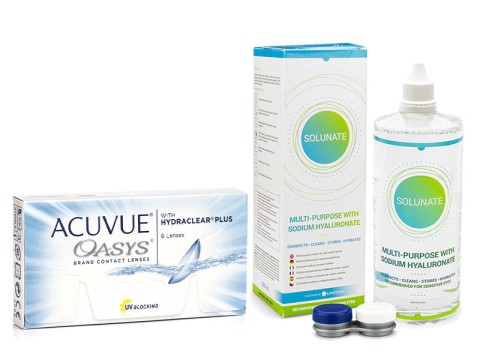 Acuvue Oasys (6 linser) + Solunate Multi-Purpose 400 ml med etui