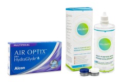 Air Optix Plus Hydraglyde Multifocal (6 linser) + Solunate Multi-Purpose 400 ml med etui