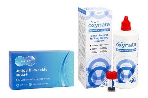 Lenjoy Bi-weekly Aqua+ (6 linser) + Oxynate Peroxide 380 ml med etui