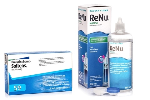 SofLens 59 (6 linser) + ReNu MultiPlus 360 ml med etui